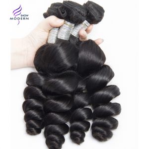 Modern Show Hair Brazilian Loose Wave 100% Human Hair Bundles Natural Remy Hair Extensions 10''-28'' 1 Piece Only Free Shipping