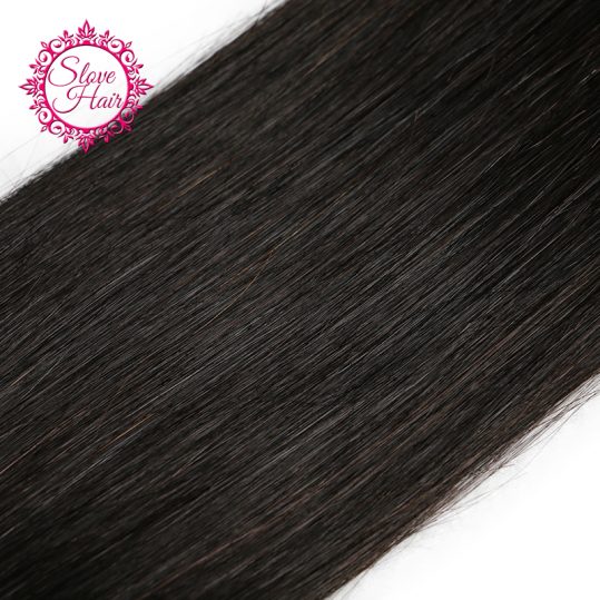 Slove Hair Brazilian Straight Remy Human Hair Weave Bundles Natural Black Color Double Weft Hair Extensions Free Shipping 8-28''