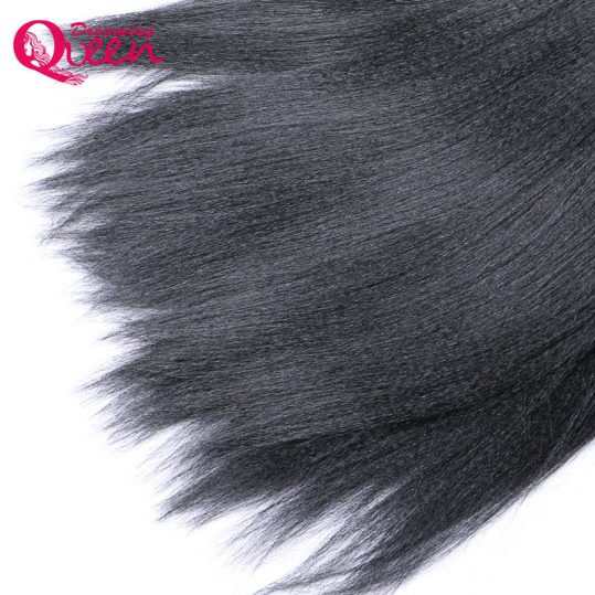 Dreaming Queen Hair Brazilian Permed Light Yaki Straight Human Hair Extension 100%  Remy Hair Weave Bundles Natural 1 Pcs