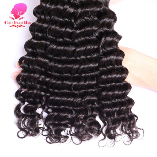 QUEEN BEAUTY HAIR Product Brazilian Hair Weft 1 Piece Remy Hair Bundles Curly Weave Human Hair Natural Black Color Shipping Free