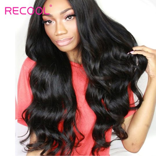 Recool Hair Brazilian Body Wave Bundles Natural Color 10-30inch Remy Hair Weave Extensions 100% Human Hair Bundles Can Be Ombre