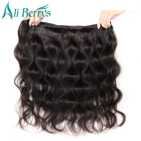 Ali Berrys Brazilian Body Wave Hair Natural Color Brazilian Hair Weave Bundles "10-30" Remy Human Hair Extensions Free Shipping