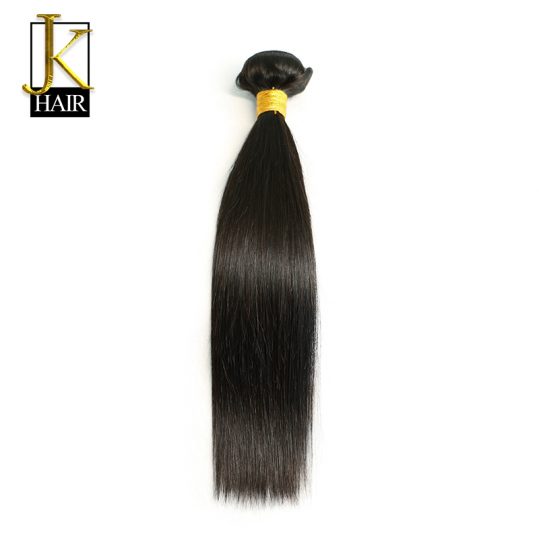 JK Brazilian Hair Weave Bundles Remy Straight Human Hair 1 Bundle Extension Natural Black Color Can Be Dyed Curled 8-28 Inch