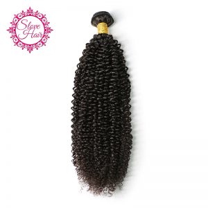 Slove Hair Brazilian Kinky Curly Human Hair Weave Bundles 100% Remy Hair Extensions 1PC For Black Women No Shedding 8-28 Inches