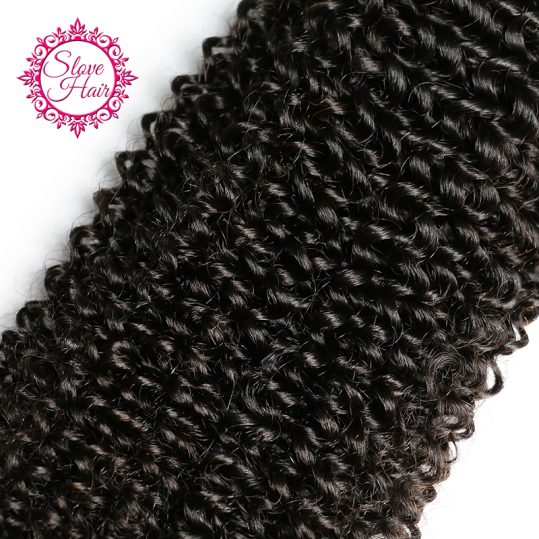 Slove Hair Brazilian Kinky Curly Human Hair Weave Bundles 100% Remy Hair Extensions 1PC For Black Women No Shedding 8-28 Inches
