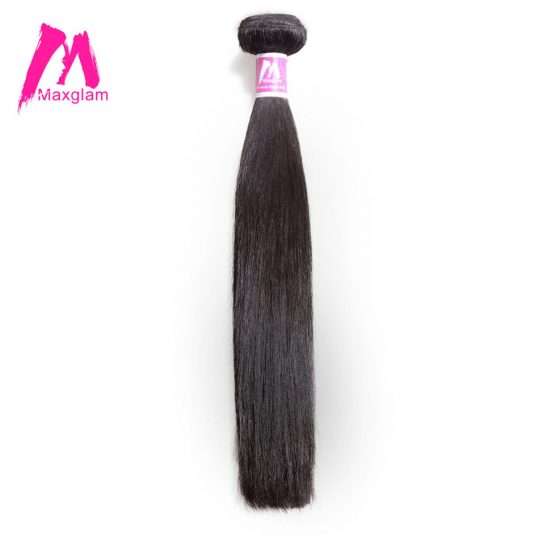 Maxglam Human Hair Bundles Straight Brazilian Hair Weave Bundles Extension Remy Hair 1PC Free Shipping