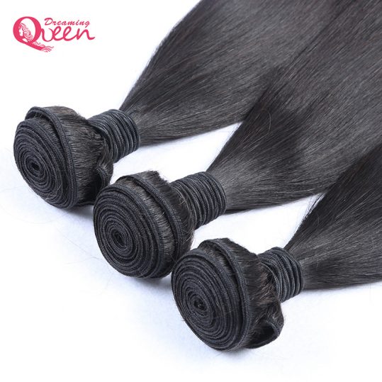 Brazilian Straight Human Hair Bundles Weave 100% Remy Human Hair Extension Natural Black Color Dreaming Queen Hair Products