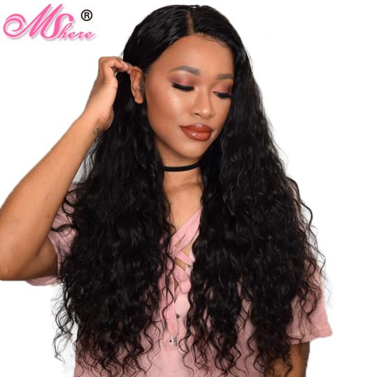 Mshere Hair Brazilian Water Wave Hair 100% Remy Human Hair Weave Bundles Can Be Dyed And Bleached Thick and Full Natural Color