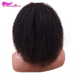Mongolian Afro Kinky Curly Wigs Lace Front Human Hair Wigs Natural line  With Baby Hair for Black Women Remy Hair