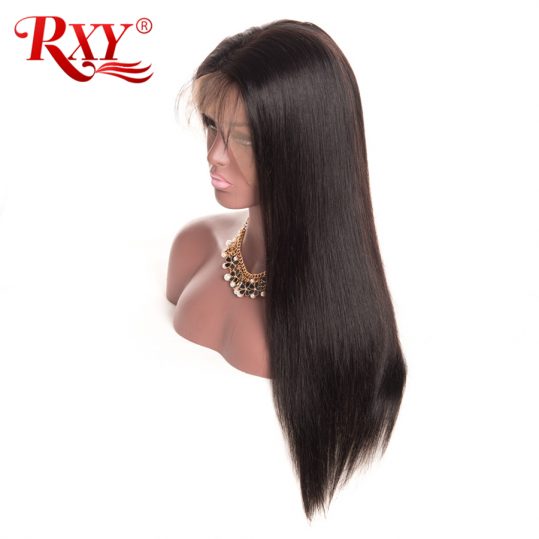 150% Density RXY Brazilian Straight Lace Front Human Hair Wigs For Black Women Glueless Pre Plucked Wigs Non-Remy Hair Wig