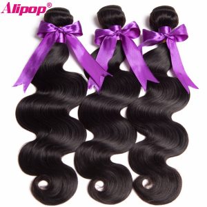 Brazilian Body Wave Hair Weave Bundles Human Hair Bundles 1PC Non Remy Can buy 3 or 4 Bundles ALIPOP No tangle No Shedding