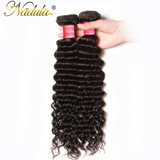 Nadula Hair 12-26inch Deep Wave Brazilian Hair Weaves 1 Piece Only Non-Remy Hair Bundles Natural Color Human Hair Free Shipping