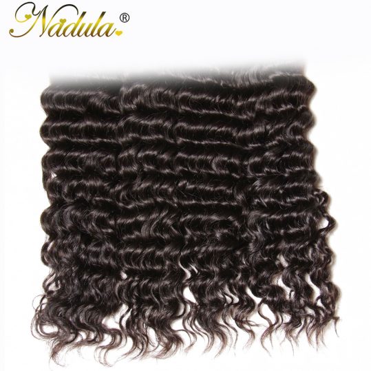 Nadula Hair 12-26inch Deep Wave Brazilian Hair Weaves 1 Piece Only Non-Remy Hair Bundles Natural Color Human Hair Free Shipping