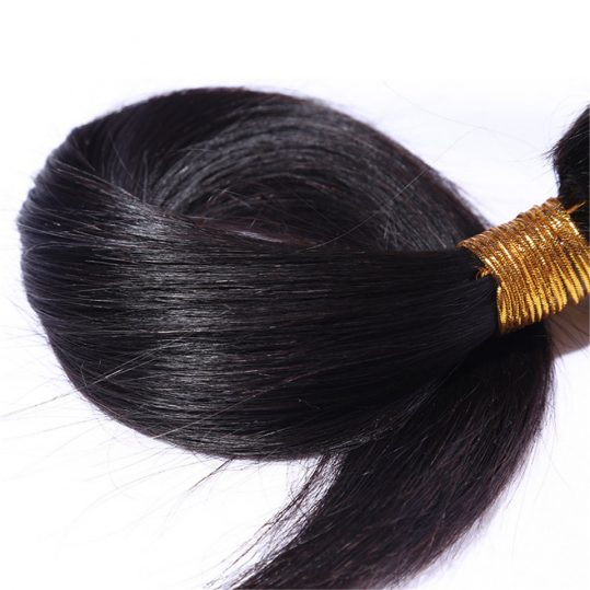 Luduna Brazilian Hair Weave Bundles Straight Human Hair Bundles 1 Piece Non-remy Hair Weave Extension Can Buy 3 or 4 Bundles