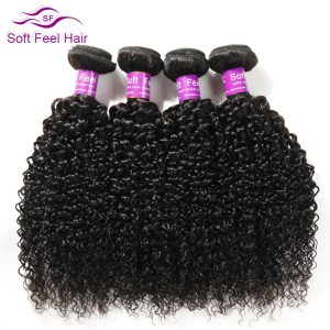 Soft Feel Hair 1 Piece Brazilian Kinky Curly Hair Weave Bundles Non Remy Human Hair Extensions 8-26 Inches Can Buy 3 Or 4 Pieces