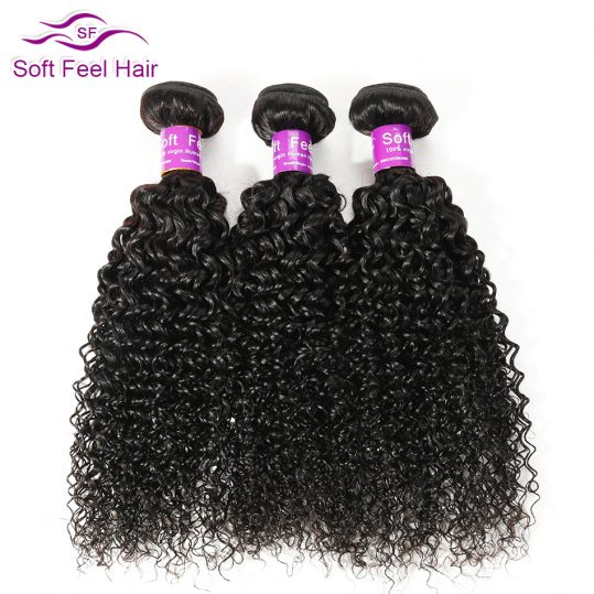 Soft Feel Hair 1 Piece Brazilian Kinky Curly Hair Weave Bundles Non Remy Human Hair Extensions 8-26 Inches Can Buy 3 Or 4 Pieces