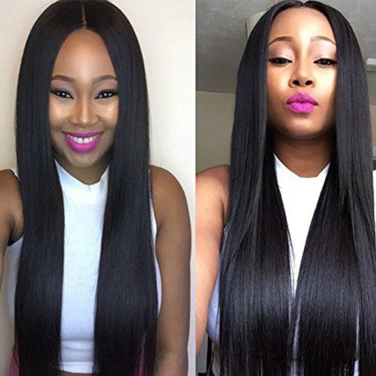 Brazilian Straight Hair Weave Bundles Can Buy Human Hair 3 4 Bundles With Closure Beauty Lueen Non-Remy Hair Extensions