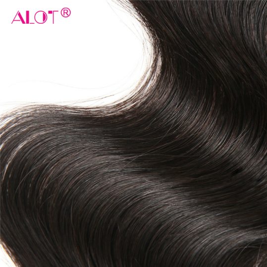 ALOT Hair Brazilian Body Wave Hair Extensions 8-28 Inch 100% Human Hair Bundles Natural Color Non Remy Hair Weave Bundle 1 Piece