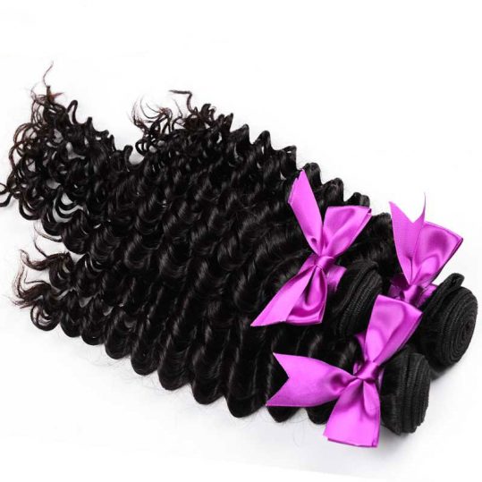Mstoxic Brazilian Deep Wave Hair Human Hair Bundles Natural Color Machine Double Weft Non Remy Hair 8-26inch Free Shipping