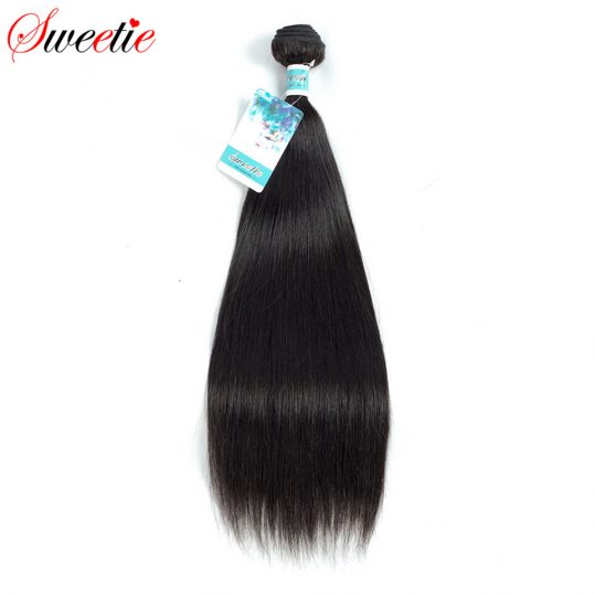 Sweetie Hair Brazilian Hair Straight Bundles Human Hair Weave Extensions Hair 1 Piece 100G Natural Color no remy Free Shipping