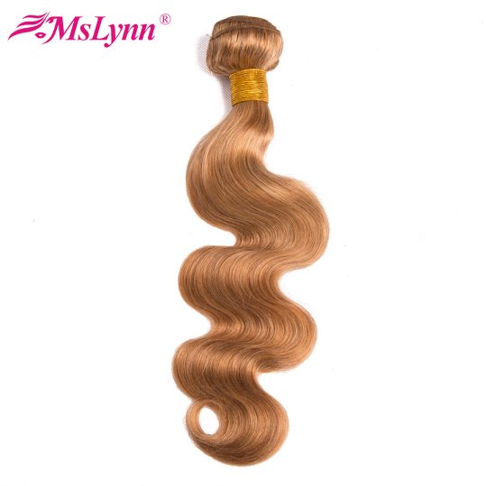 Honey Blonde Brazilian Body Wave Bundles Human Hair Mslynn Non Remy Hair Bundles Can Buy 3 or 4 Pcs Free Shipping