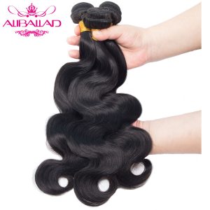 Aliballad Brazilian Body Wave Human Hair Bundle 8-28inch Non-Remy Hair Weaving Natural Color Free Shipping