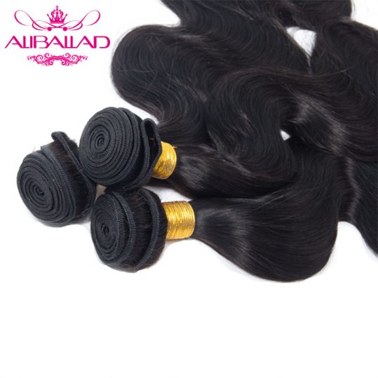 Aliballad Brazilian Body Wave Human Hair Bundle 8-28inch Non-Remy Hair Weaving Natural Color Free Shipping