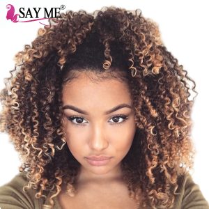 1 PC Ombre Brazilian Kinky Curly Weave Human Hair Bundles T1b/4/27 Non-Remy 3 Tone Ombre Human Hair Extensions Doubt Weft SAY ME