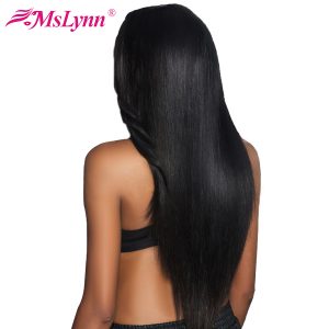 Mslynn Hair Brazilian Straight Hair Bundles Human Hair Weave Bundles 1 PC Non Remy Hair Extension 10"-28" Can Buy 3 or 4 Pieces