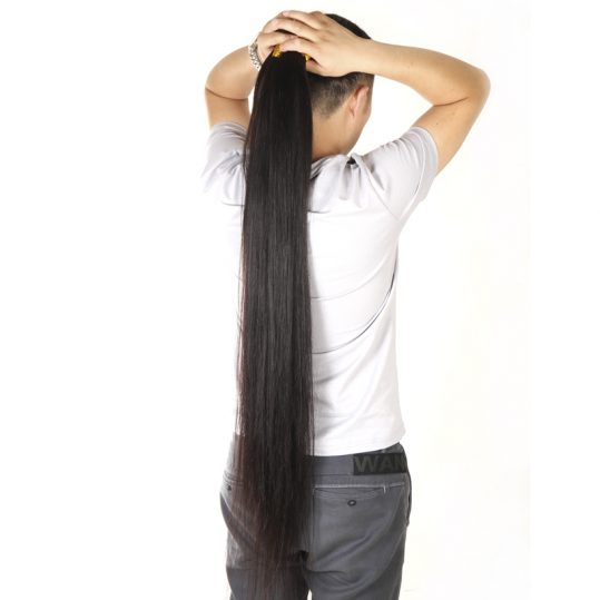 West Kiss Hair 30-38 Inch 100% Brazilian Human Hair Bundles 1 Piece Natural Black Straight Hair Weave Non-remy Hair Extension
