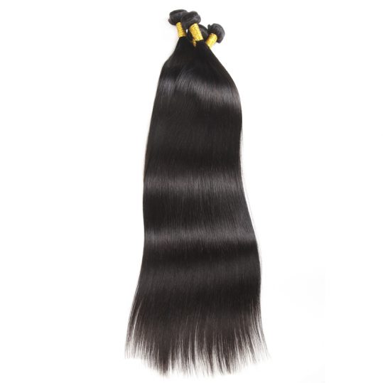 West Kiss Hair 30-38 Inch 100% Brazilian Human Hair Bundles 1 Piece Natural Black Straight Hair Weave Non-remy Hair Extension