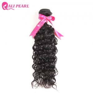 AliPearl Hair Brazilian Human Hair Bundles Water Wave 1 Piece Only Natural Black Color1b Weft Bundle Non Remy Hair Free Shipping