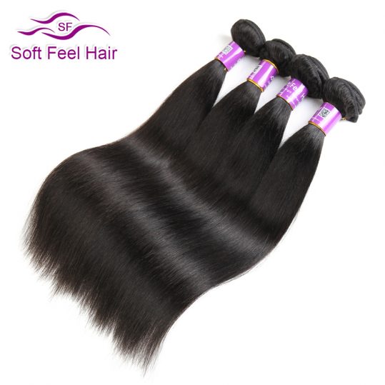 Soft Feel Hair Brazilian Straight Hair 1 Bundle 8-28 Inch Non Remy Human Hair Weave Extensions Natural Color Free Shipping