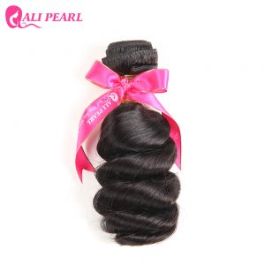 AliPearl Brazilian Loose Wave weave Bundles Natural Black Color Human HAIR Weft Bundle Free Shipping Non Remy Hair 1 Piece Only