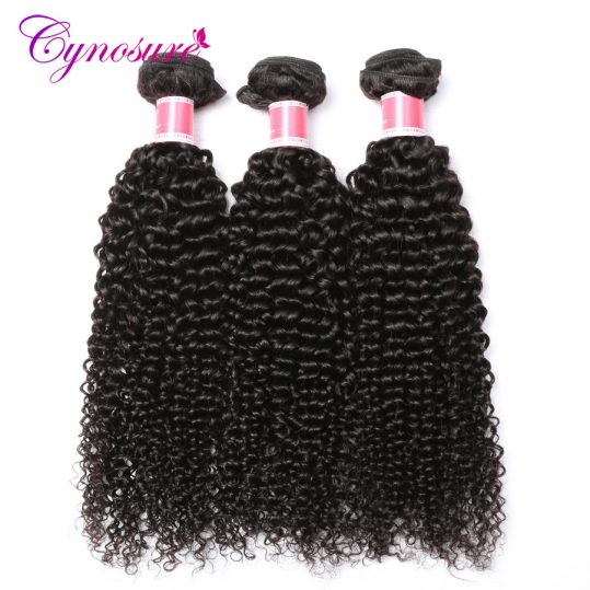 Cynosure Afro Kinky Curly Weave Human Hair Bundles Natural Black Brazilian Hair Weave Bundles 10''-28'' Non-remy Hair
