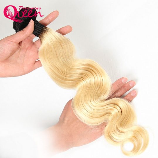 1b 613 Body Wave Ombre Brazilian Human Hair Weave Ombre Human Hair Extension Dreaming Queen Hair No Remy Blonde Hair Bundles