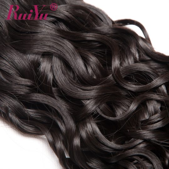 RUIYU 100% Human Hair Bundles Water Wave Brazilian Hair Weave Bundles Non Remy Hair Extensions 1PC/Lot Can Buy 3 / 4 / 5 Bundles