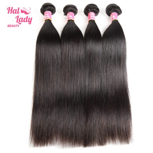 Halo Lady Beauty Hair 10-30inches Brazilian Straight Hair Weaves Non Remy Human Hair Extention 1 bundle each lot 100g Color 1B