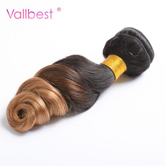 Vallbest Brazilian Loose Wave Ombre Hair Bundles Brazilian Hair 1B/27 Color Human Hair Bundles 100g/Piece Double Weft Non Remy