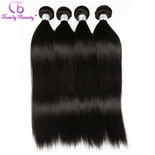 Trendy Beauty Hair Brazilian Straight Human Hair weave Bundles Non Remy Hair natural black color 100g per pcs 8-26 inches