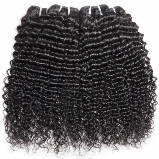 Maxine Hair Brazilian Deep Curly Hair 1B 100% Natural Human Hair Extensions Non Remy Hair Weave Bundles 10"~28" Inch No Tangle