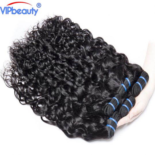 Vip beauty Non-remy Brazilian water wave weaving hair extension 100% human hair bundles can be dyed 1 pcs only