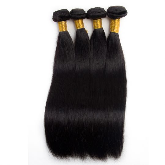 Maxine Hair Products 1 Bundle Brazilian Straight Hair 100g Thick Human Hair Weaves 1B Natural Black Non Remy Hair Extension