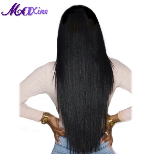 Maxine Hair Products 1 Bundle Brazilian Straight Hair 100g Thick Human Hair Weaves 1B Natural Black Non Remy Hair Extension