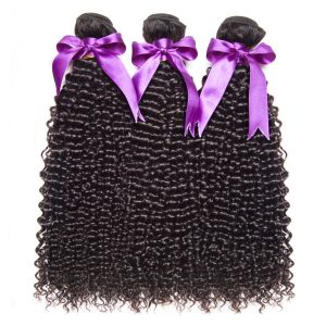 RUIYU Hair Brazilian Afro Kinky Curly Hair Weave Human Hair Bundles Non Remy Hair Extensions Natural Color 10''-28'' 1 PC only