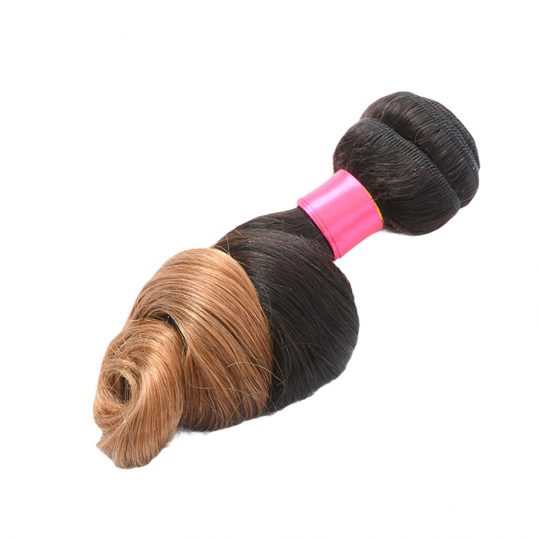Luduna Ombre Brazilian Loose Wave Hair Bundles Human Hair Weave Bundles 1B/27 Color 2 Tone Non-remy Hair Extensions Can Buy 4Pcs