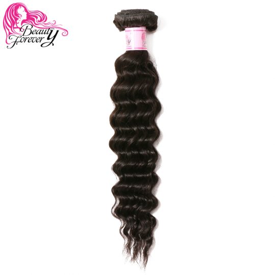 Beauty Forever Deep Wave Hair Brazilian Hair Weaves 1 Piece Nature Color Non-remy Human Hair Bundles 12-26 Inch Free Shipping