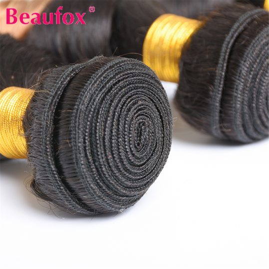 Beaufox Ombre Brazilian Hair Body Wave Blonde Human Hair Weave 2 Tone 1B/27 Color Can Buy 3 or 4 Bundles Non-remy Hair