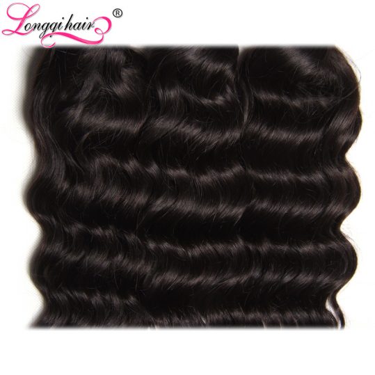 Longqi Hair Brazilian Water Wave Bundles Non Remy Hair Natural Color 100% Human Hair Weaving 10"-26" Free Shipping