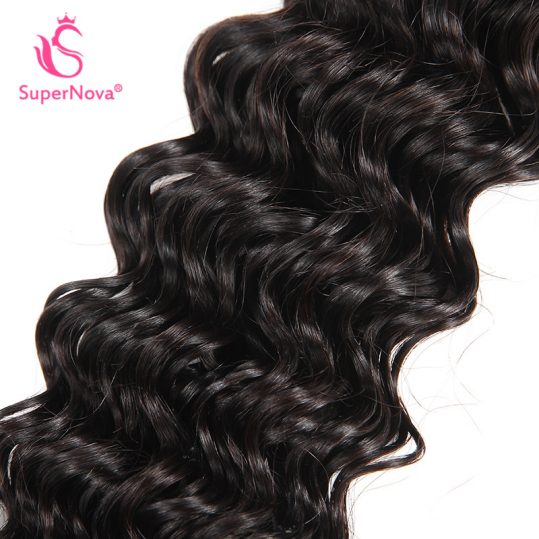 Supernova hair Brazilian  1 piece Deep Wave 100%  Human Hair Bundles Natural Black Color Shipping Free Non-Remy Hair
